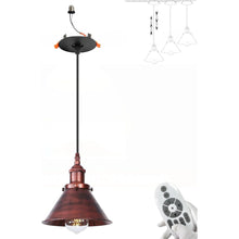 Load image into Gallery viewer, Recessed Mounted Pendant Light Industrial Style Adjustable Height Remote Control for Dining Room