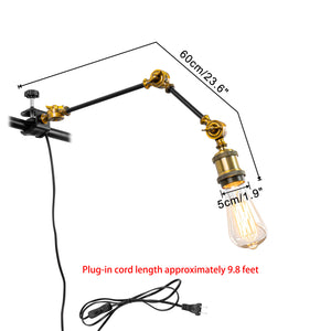 Telescopic Adjustable Arm Horizontal Fittings Bracket Lighting 9.8Feet Cable No Wiring Required