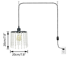Load image into Gallery viewer, Crystal Metal Swag Plug-in Dimmable Pendant Light For Home Loft Modern Design