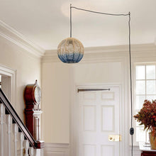 Load image into Gallery viewer, Ceiling Lamp Natural Lampshade No Wiring Needed Plug-in Hemp Rope Cord Dimmable For Modern Farmhouse
