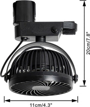 Load image into Gallery viewer, Track Mounted Black Ceiling Mini Fan With Button Switch Adjustable Angle For Home Kitchen Counter
