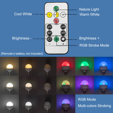 Load image into Gallery viewer, Rechargeable Smart LED Bulbs With Remote Cordless Cloth Shade Modern Design Table Lamp