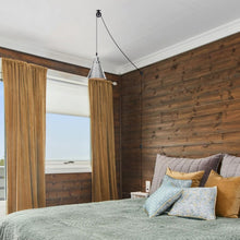 Load image into Gallery viewer, 1-Light Pulley Pendant Light Hanging Light Remote Control&amp; Dimming Ceiling Light for Bedroom Hallway