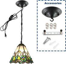 Load image into Gallery viewer, Plug in Pendant Light with Pulley Accessories and Ceiling Mount-Bracket for Bedroom Hallway Kitchen