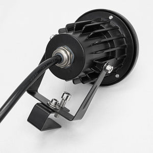 Black Waterproof Clip-On Wall Light 10W White Light Outdoor Spotlight 5.9ft Button Switch Plug Cord
