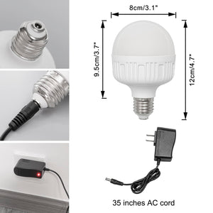 Rechargeable Smart LED Bulbs With Remote Cordless Cloth Shade Modern Design Table Lamp