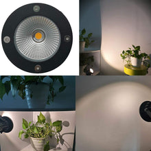 Load image into Gallery viewer, Black Waterproof Clip-On Wall Light 10W White Light Outdoor Spotlight 5.9ft Button Switch Plug Cord
