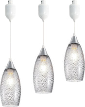 Load image into Gallery viewer, Modern Track lighting Pendants Adjustable Height Art Glass Lampshade Track Lighting Fixture 3-Pack
