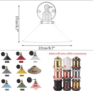 Remote Control Lamp Macaron Metal Wall Sconce Adjustable Lighting Fixture with Stepless Dimming