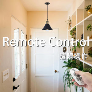 3-Sets Recessed Pendant Light Industrial Style Adjustable Height Remote Control for Dining Room