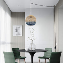 Load image into Gallery viewer, Ceiling Lamp Natural Lampshade No Wiring Needed Plug-in Hemp Rope Cord Dimmable For Modern Farmhouse