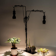 Load image into Gallery viewer, Promotes Growth Plants Grow Stand 2-Lights Adjustable Angle &amp; Height 5.9Ft Timer Cord Free Placement
