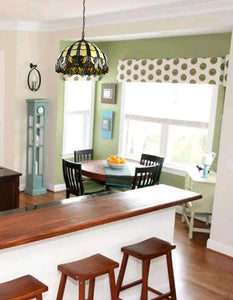 Hanging Pendant Light no Wiring Needed Butterfly Shape Baroque Style Colorful Chandelier Iron Cord