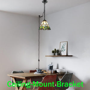 Plug in Pendant Light with Pulley Accessories and Ceiling Mount-Bracket for Bedroom Hallway Kitchen