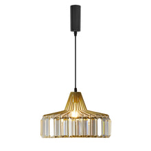Load image into Gallery viewer, Wired Track Pendant Lights Freely Adjusted Length Crystal Shade Loft Kitchen Sink Lamp Modern Design Dia 25cm