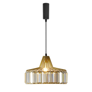 Wired Track Pendant Lights Freely Adjusted Length Crystal Shade Loft Kitchen Sink Lamp Modern Design Dia 25cm