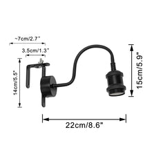 Load image into Gallery viewer, Retro Design Bedside Lamp Rechargeable Battery Remote Timer Dimming Bulb Gooseneck Stem Black