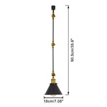 Load image into Gallery viewer, Adjustable Angle Direction Track Lamp E26 Base Vintage Copper With Black Shade Clashing Colors Metal Tracking Light