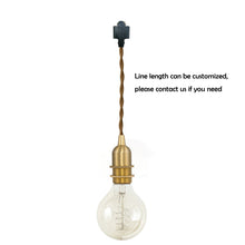 Load image into Gallery viewer, Track Light Fixture Mini E12 Brass Base Hanging Lamp Vintage Design