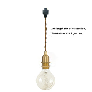 Track Light Fixture Mini E12 Brass Base Hanging Lamp Vintage Design