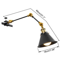 Load image into Gallery viewer, Telescopic Adjustable Arm Horizontal Fittings Black Bracket Lighting Wireless Remote Battery Lamp(DZ18)