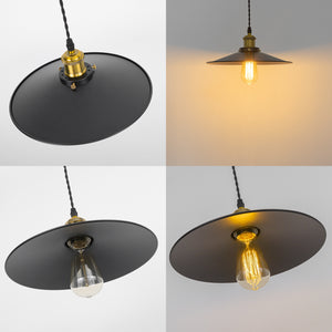 Sloped Position Track Light Fixture E26 Base 11.8" Diameter Lampshade Hanging Lamp Inclined Roof