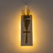 Load image into Gallery viewer, Dried Flowers Handmade Cotton Rope Woven Battery Dimming Wall Lamp Warm Atmosphere For Bedsides Store Entrance Home