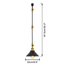 Load image into Gallery viewer, Adjustable Angle Direction Track Lamp E26 Base Vintage Copper With Black Cone Shade Clashing Colors Metal Tracking Light