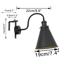 Load image into Gallery viewer, Vintage Design Bedside Lamp Rechargeable Battery Remote Timer Dimming Bulb Gooseneck Stem Black