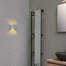 Load image into Gallery viewer, Blue &amp; Silver Glass Diamond Square Remote Control Battery Lamp No Wire Required