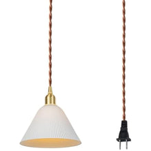 Load image into Gallery viewer, White Pendant Light Custom Wire Light Dimmer Switch Cord Modern Design for Kitchen Sink Bedroom