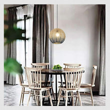 Load image into Gallery viewer, Ceiling Lamp Natural Lampshade No Wiring Needed Plug-in Hemp Rope Cord Dimmable For Modern Farmhouse