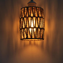 Load image into Gallery viewer, Twine Natural Rattan Wall Lamp Adjustable Plug-in Cord Aisle Light Rental Storey for Bedroom
