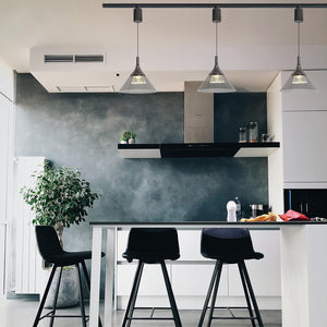 Retractable Pendant Light with Adjustable Height Fixture Modern Shape for Kitchen Sloped Ceiling