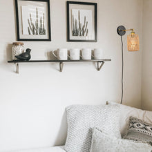 Load image into Gallery viewer, Twine Natural Rattan Wall Lamp Adjustable Plug-in Cord Aisle Light Rental Storey for Bedroom