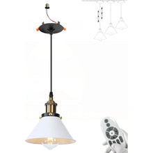 Load image into Gallery viewer, Recessed Mounted Pendant Light Industrial Style Adjustable Height Remote Control for Dining Room