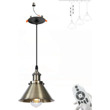 Load image into Gallery viewer, Recessed Mounted Pendant Light Industrial Style Adjustable Height Remote Control for Dining Room