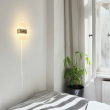 Load image into Gallery viewer, White Acrylic with Colorful Mosaic Stone Handmade Corded Wall Sconce Modern Design For Bedside Store Office