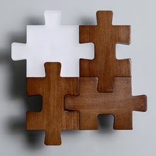 Load image into Gallery viewer, Block Patchwork Wall Sconce Remote Dimmable Minimalist Design For Entryway Walnut Personalized LED Light