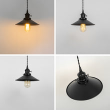 Load image into Gallery viewer, Black Cone Metal Sloped Position Track Light Fixture E26 Base Modern Design Hanging Lamp Inclined Roof