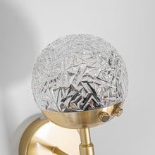 Load image into Gallery viewer, Yequandec USB Cable Touch Switch Wall Sconce Flow Rotating Light Modern Design Brass Crystal Lampshade