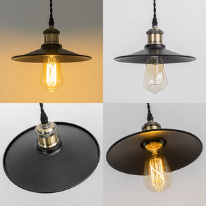 3-Pack Track Light Multicolored E26 Base Black Shade Retro Metal Lamp 3.2 Ft Adjusted Height Freely