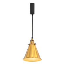 Load image into Gallery viewer, Adjusted Cable Track Lamp Gold Metal Cone Shade Vintage Pendant Lighting for Kitchen Home