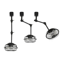 Load image into Gallery viewer, Track Mounted Ceiling Black Fan Adjustable Angle 16.1 Inches Height For Home Indoors Plants Growing