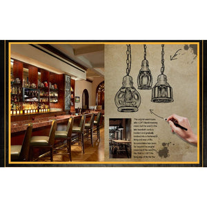 Dimmable Pendant Light Amber Industrial Vintage Stytle Customizable Track Light