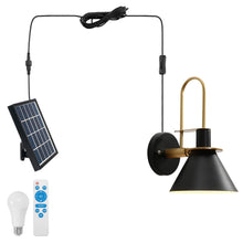 Load image into Gallery viewer, Remote Solar Power Gooseneck Stem Wall Sconce Multi-Color with 3.5V LED Bulb Button Switch