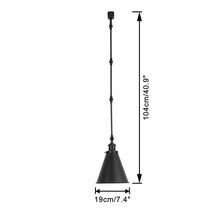 Load image into Gallery viewer, Adjustable Angle Direction Black Metal Cone Shade Track Lamp E26 Base Vintage Design For Kitchen Stores