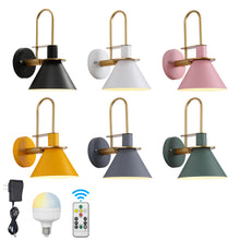 Load image into Gallery viewer, Rechargeable Wireless Gooseneck Stem Modern Wall Sconce Remote Dimmable Multi-Color