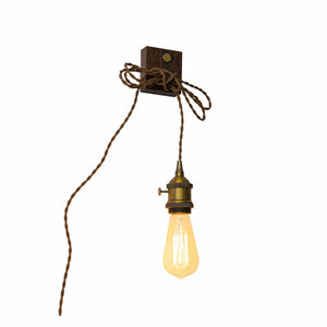 9.8Feet Plug In Cord Mini Base Wall Lighting Adjustable Wire Length Convenient Hook Install Vintage Design