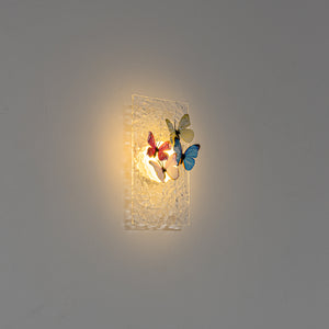 Clear Ripple Background With Cute Colorful Butterfly Battery Run Remote Night Light For Bedsides Home